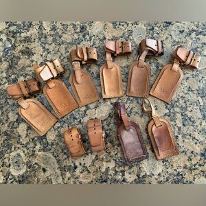 Authentic Louis Vuitton vachetta luggage tags bundle of 10